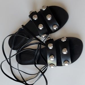 Marc Fischer silver studded sandal.